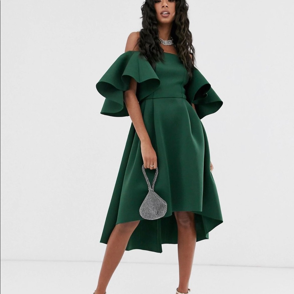 Flutter Sleeve  Prom Dress